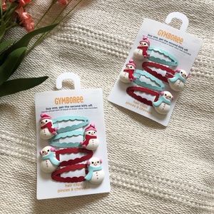 Vintage Gymboree Snowman Snap Clips